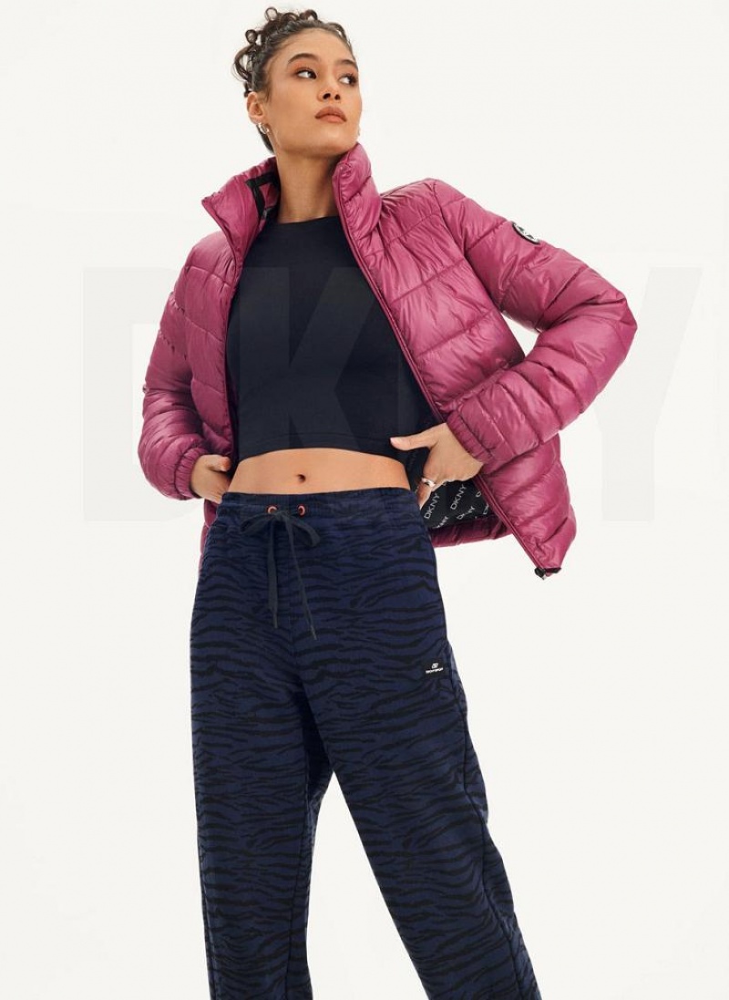 Purple DKNY Packable With Bag Women's Puffer Jacket | USA-D0671
