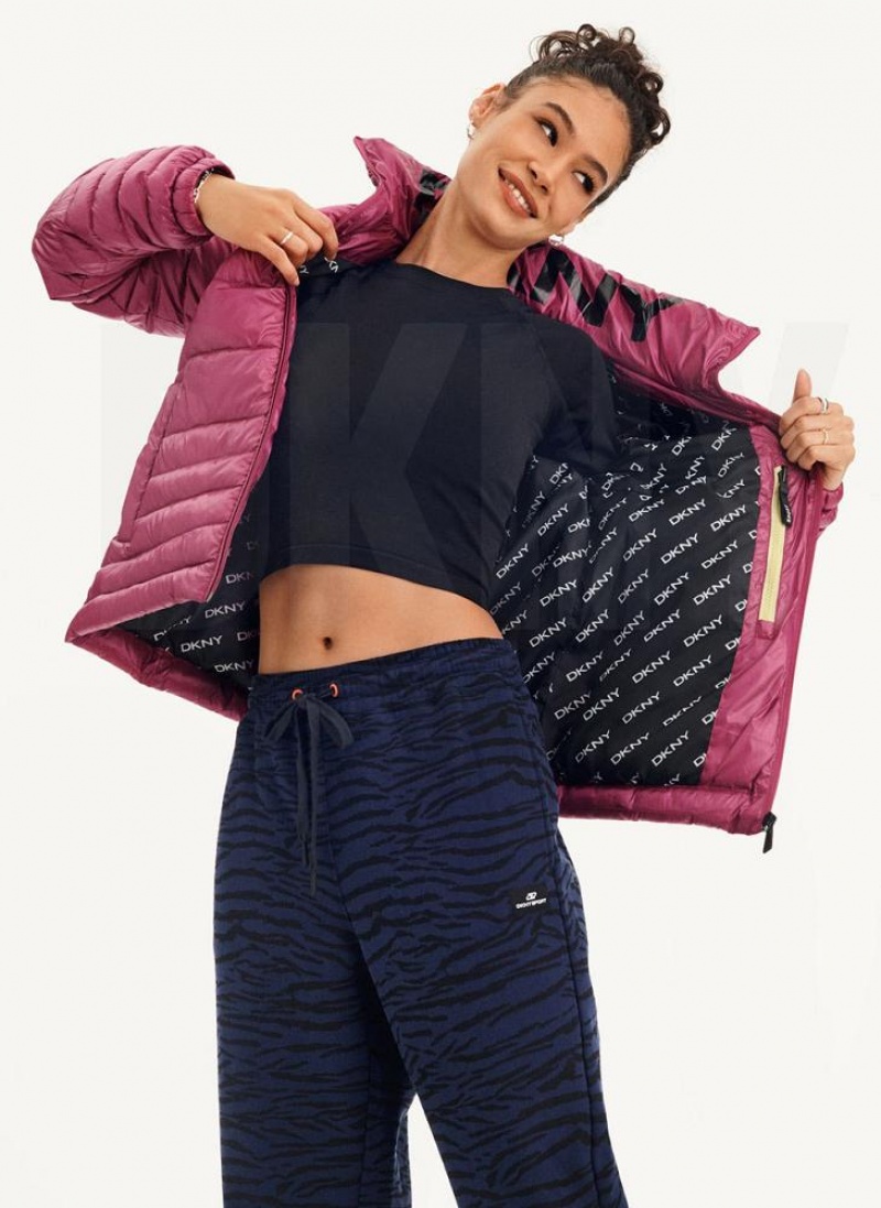 Purple DKNY Packable With Bag Women's Puffer Jacket | USA-D0671
