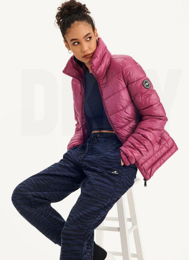 Purple DKNY Packable With Bag Women's Puffer Jacket | USA-D0671