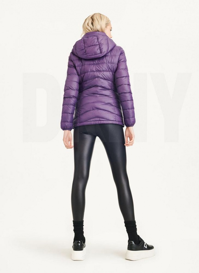 Purple DKNY Packable Women's Puffer Jacket | USA-D1455