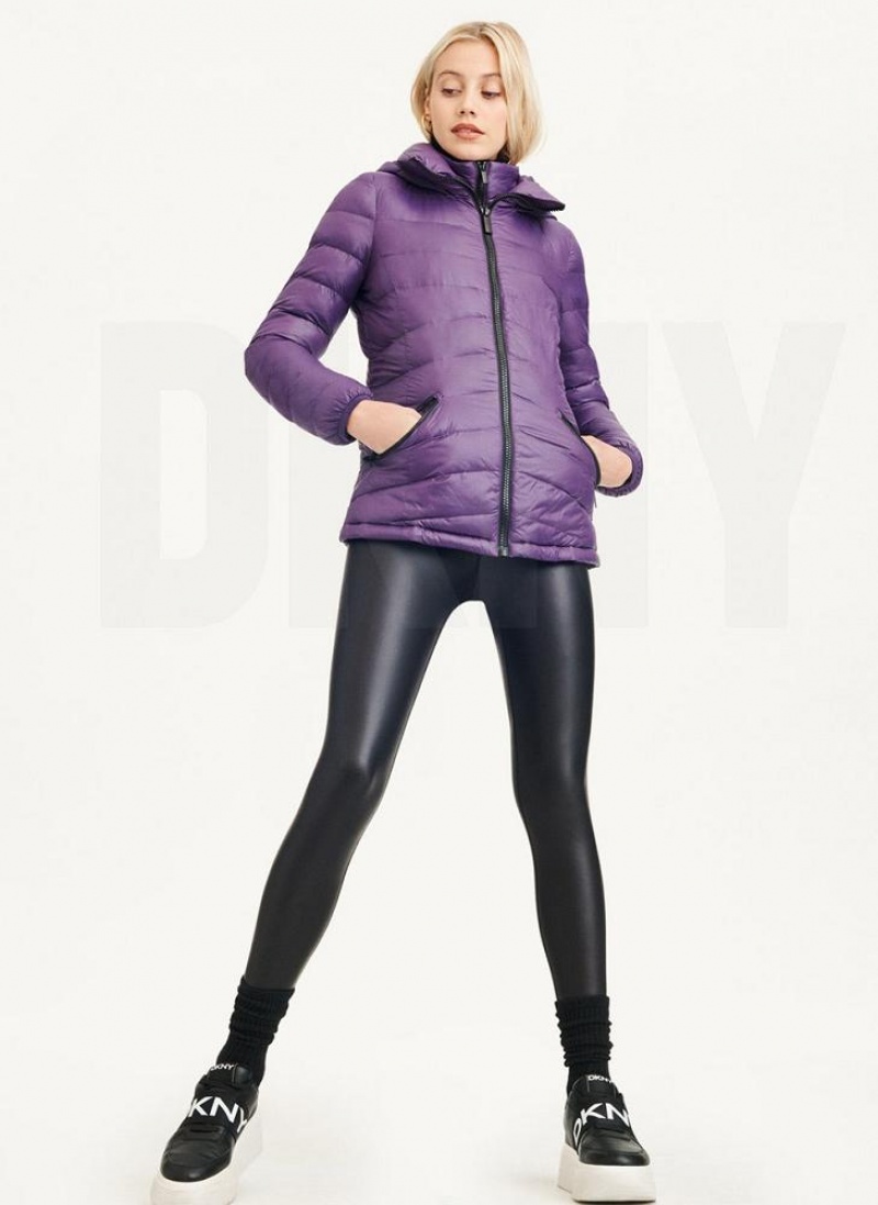 Purple DKNY Packable Women's Puffer Jacket | USA-D1455