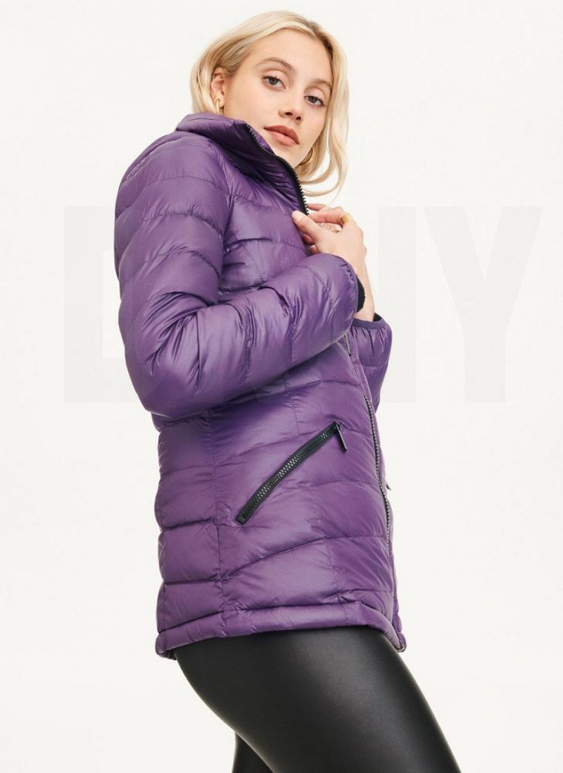 Purple DKNY Packable Women's Puffer Jacket | USA-D1455