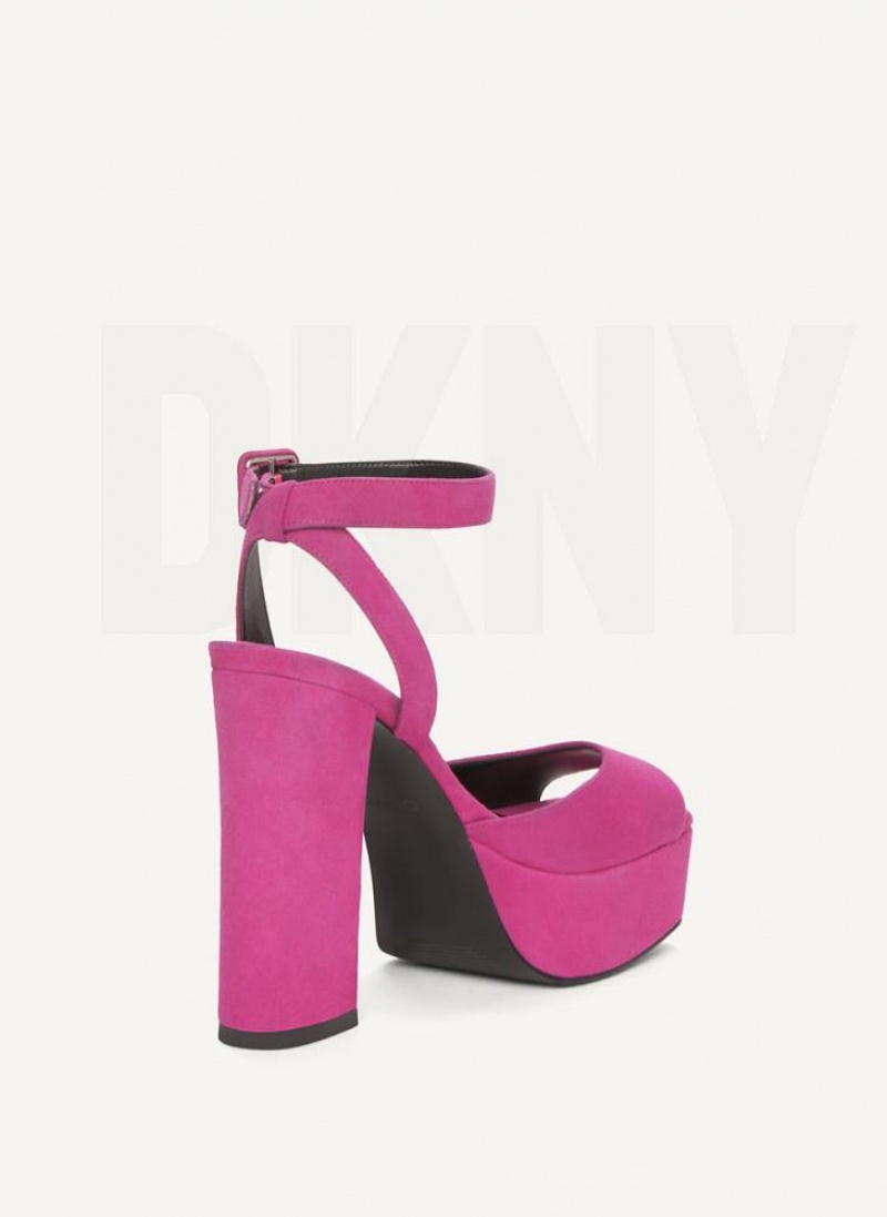 Purple DKNY Party Platform Shoes Heels | USA-D0604