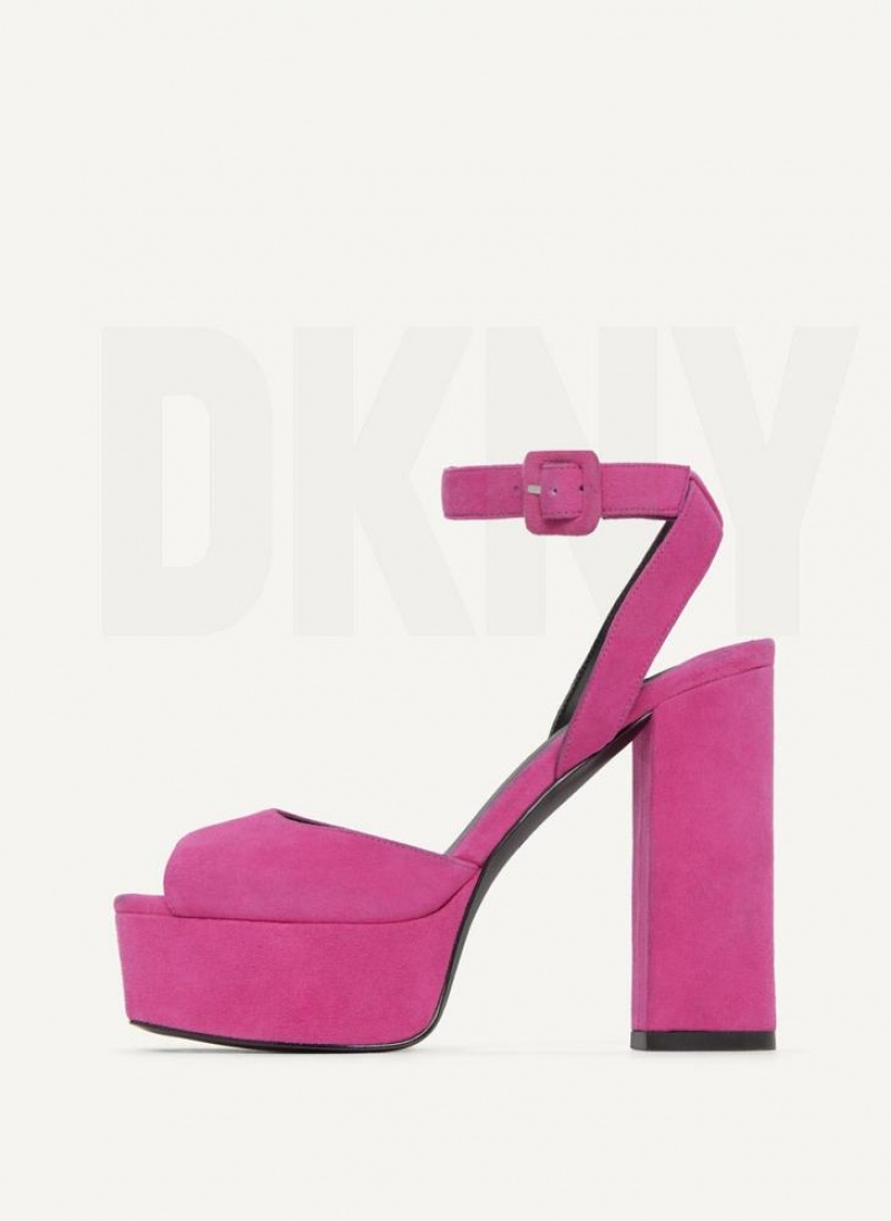 Purple DKNY Party Platform Shoes Heels | USA-D0604