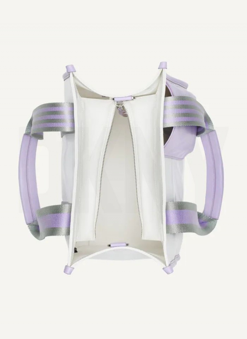 Purple DKNY Prospect Coated Canvas Medium Bags Tote Bags | USA-D0867