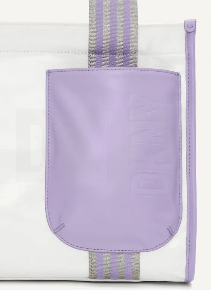 Purple DKNY Prospect Coated Canvas Medium Bags Tote Bags | USA-D0867