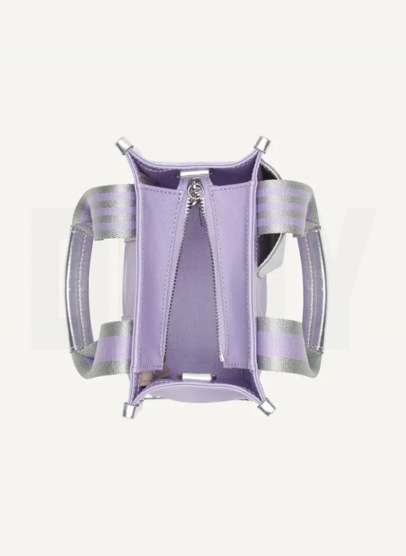 Purple DKNY Prospect Coated Canvas Mini Bags Tote Bags | USA-D1181
