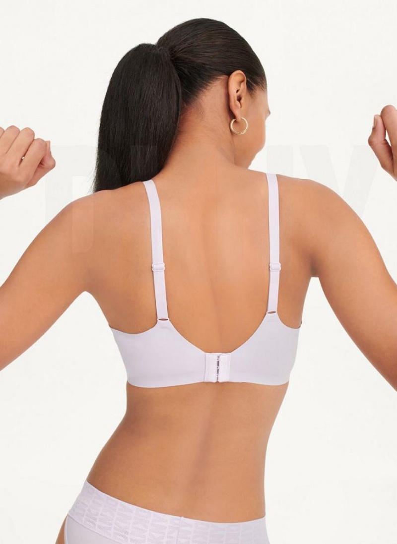 Purple DKNY Smooth Essentials T-Shirt Women's Bras | USA-D1804