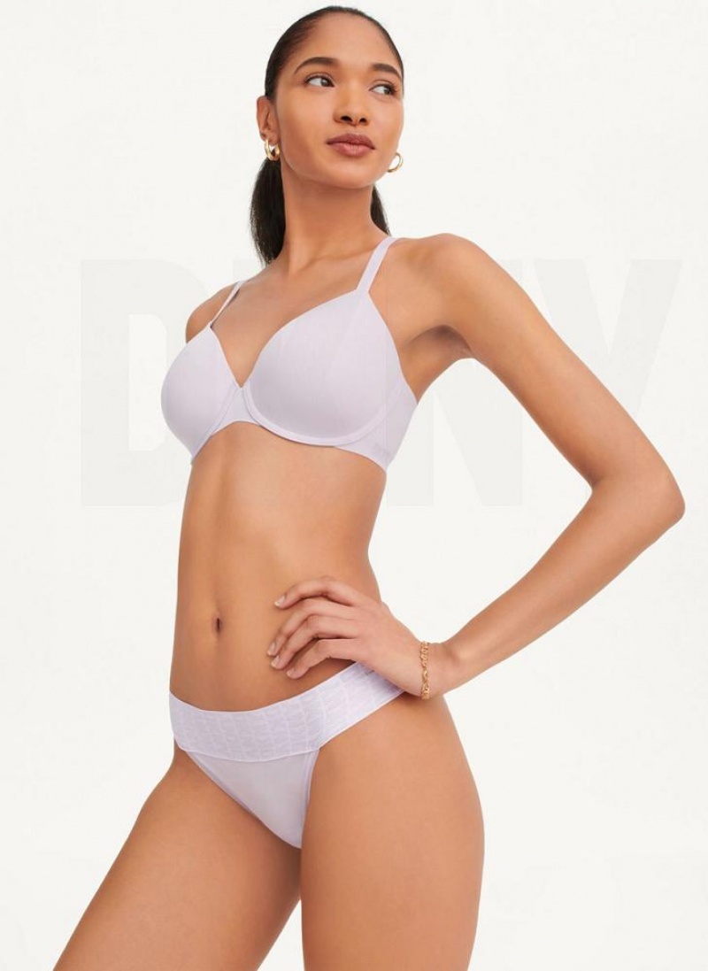 Purple DKNY Stretch Women's Thong | USA-D1076