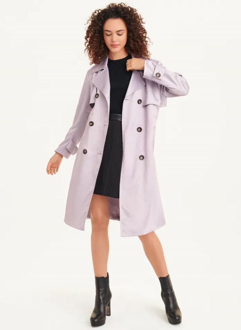 Purple DKNY Trench Women's Coats | USA-D0611