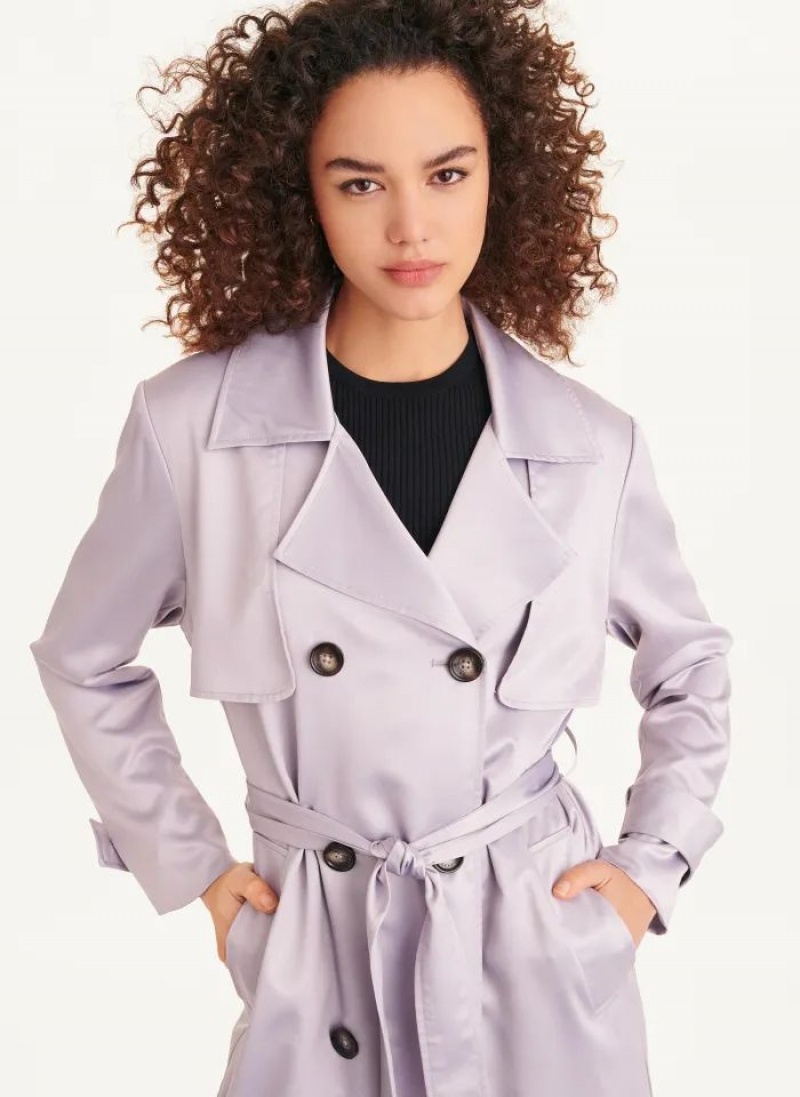 Purple DKNY Trench Women's Coats | USA-D0611