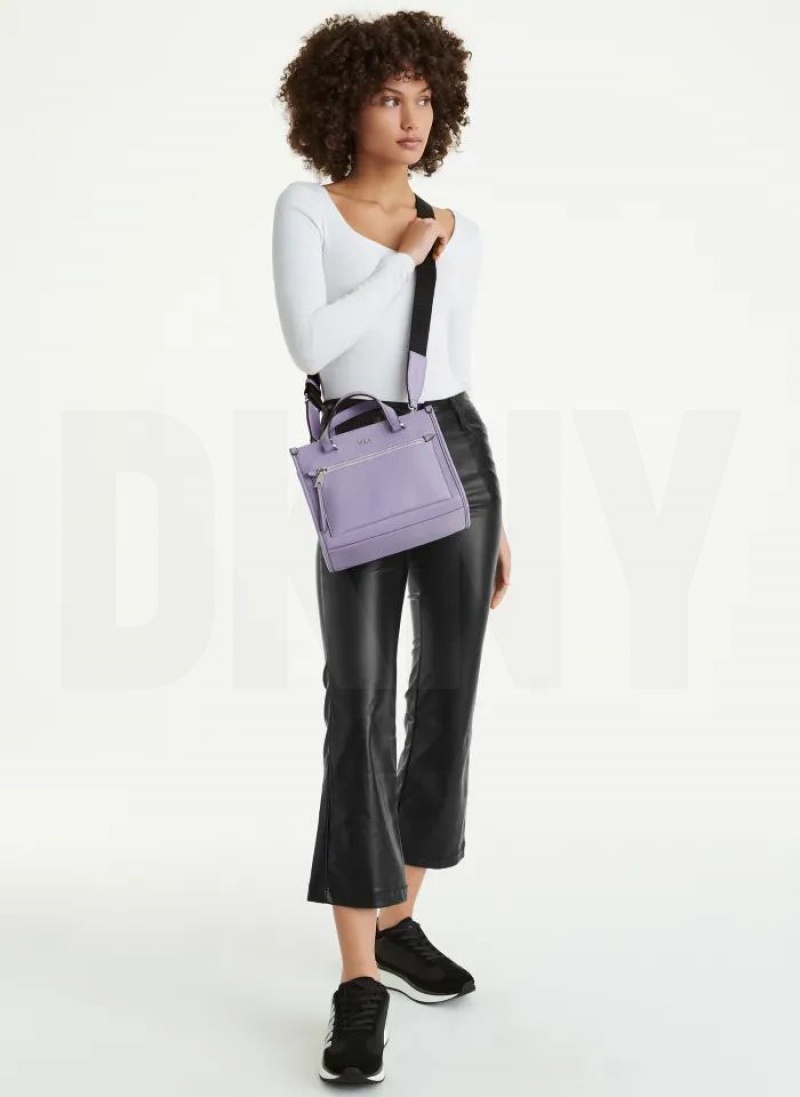 Purple DKNY Zoie Mini Bags Tote Bags | USA-D0720