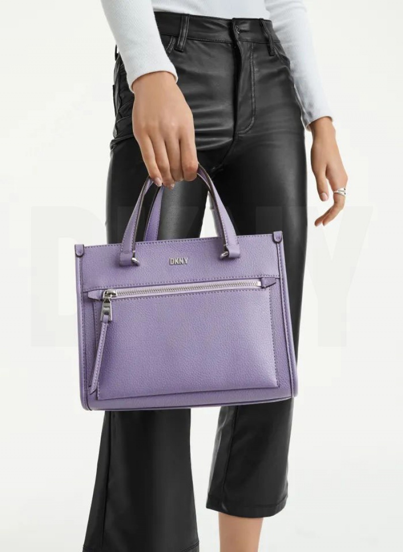 Purple DKNY Zoie Mini Bags Tote Bags | USA-D0720