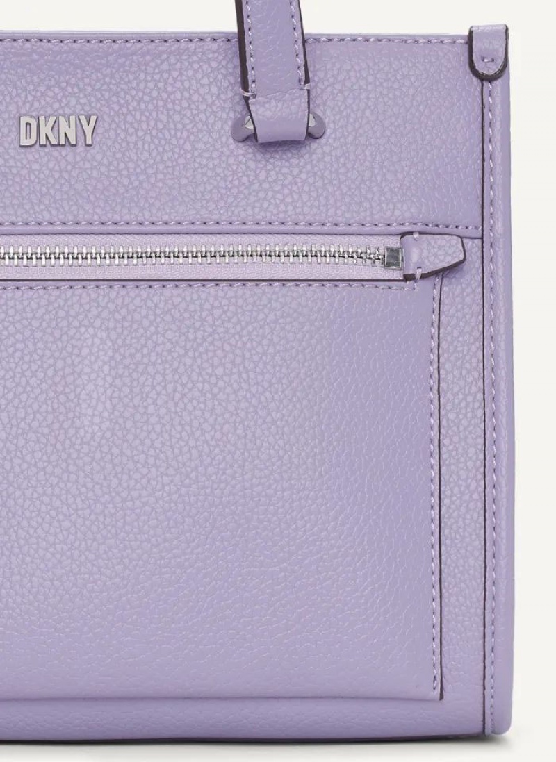 Purple DKNY Zoie Mini Bags Tote Bags | USA-D0720