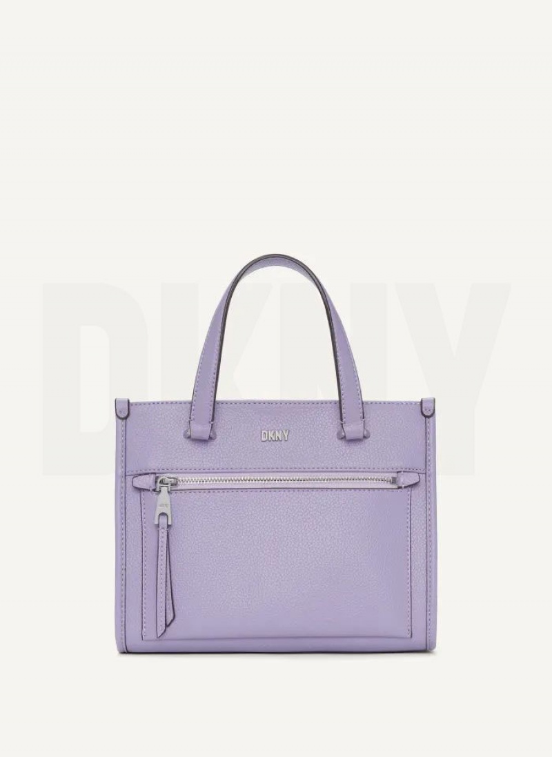 Purple DKNY Zoie Mini Bags Tote Bags | USA-D0720
