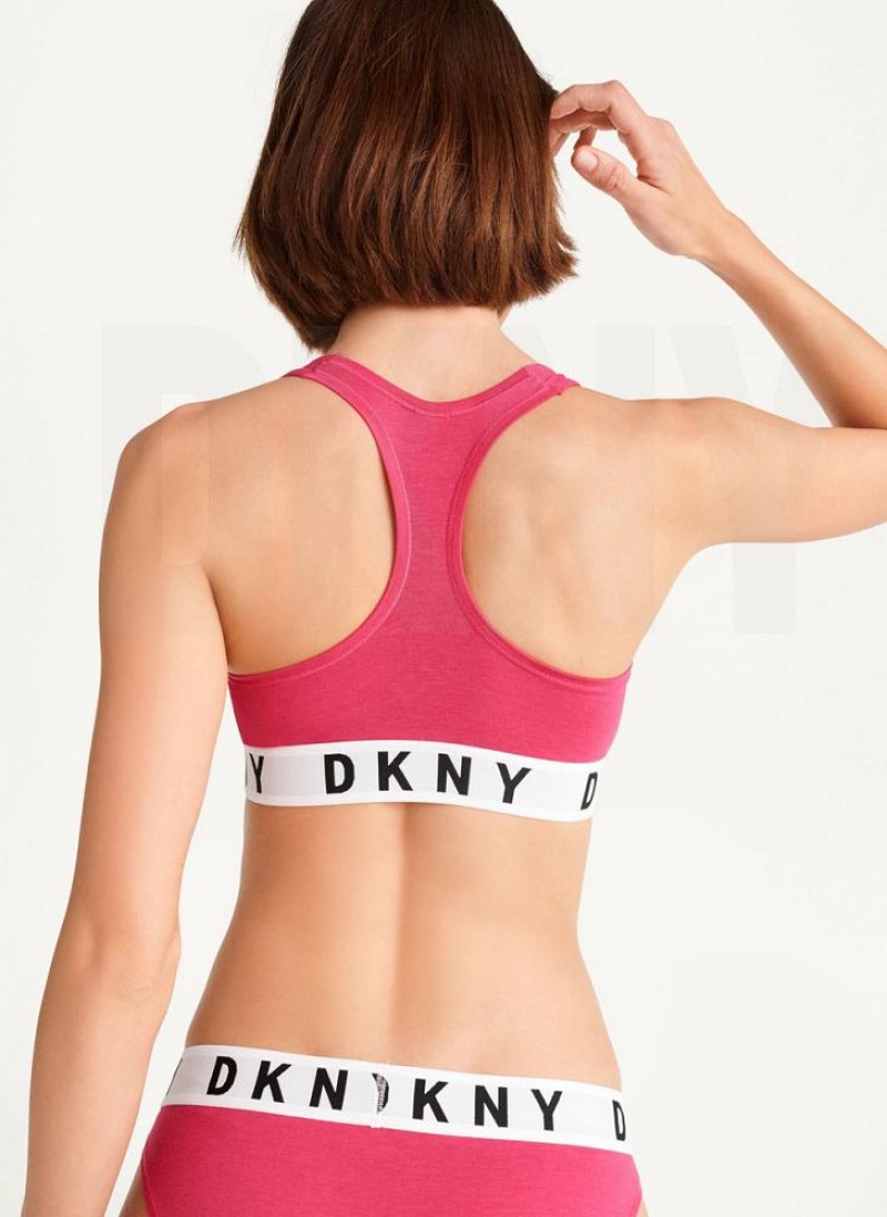 Red DKNY Cozy Boyfriend Racerback Women's Bras | USA-D0895