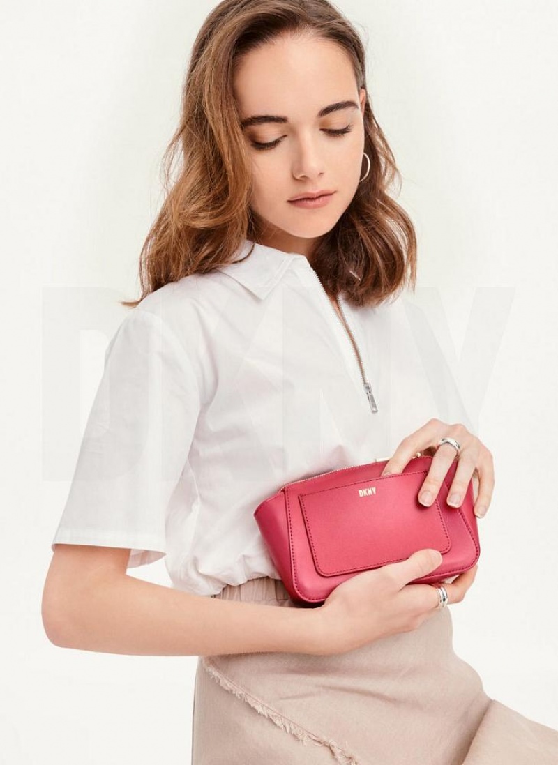 Red DKNY Mini Dome Bags Crossbody Bags | USA-D0567