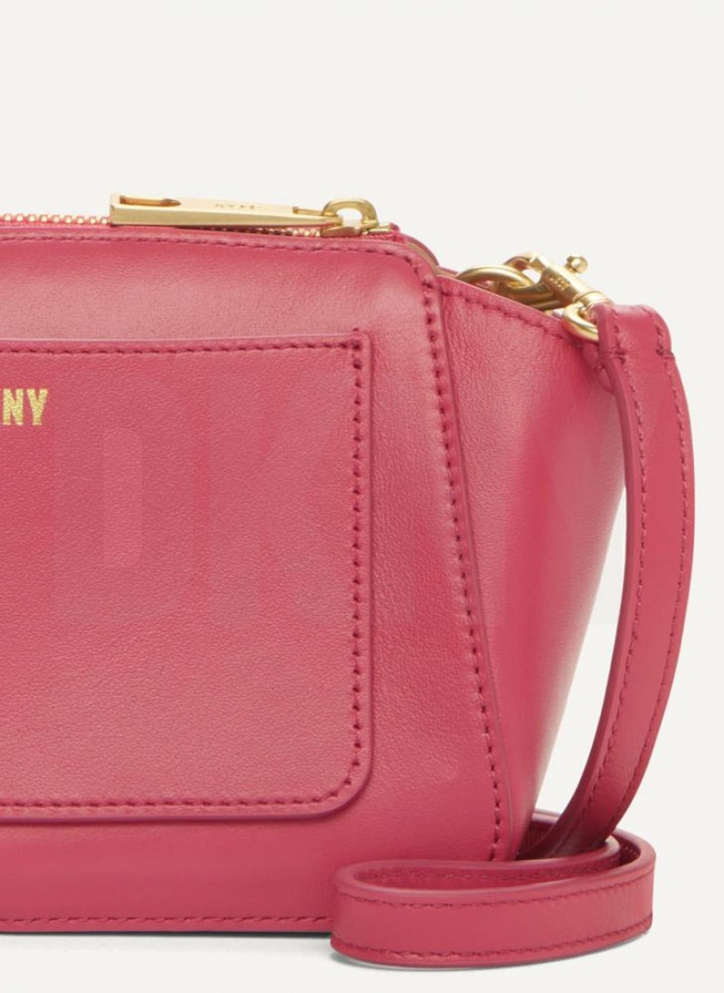 Red DKNY Mini Dome Bags Crossbody Bags | USA-D0567