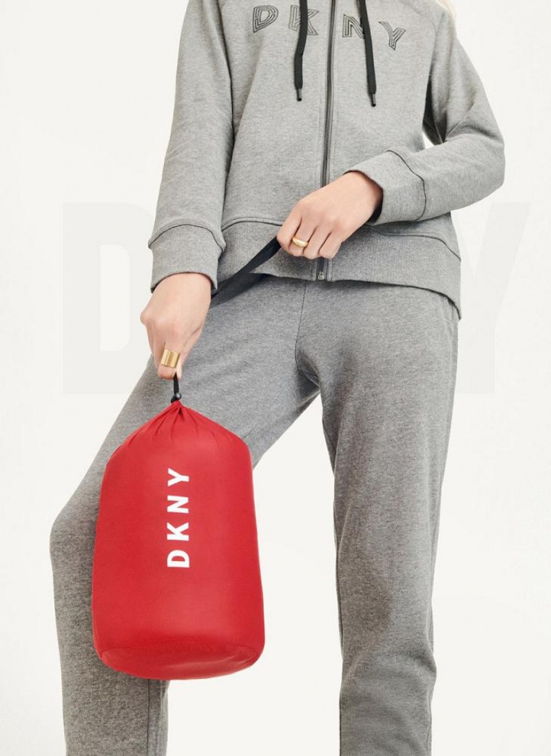 Red DKNY Packable Women's Puffer Jacket | USA-D0586