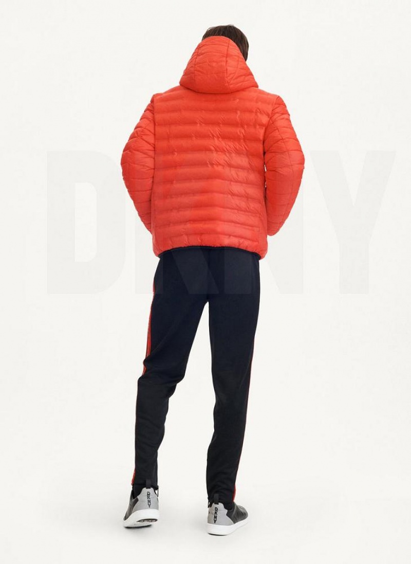 Red DKNY Quilted Reversible Sherpa Men's Jackets | USA-D0761