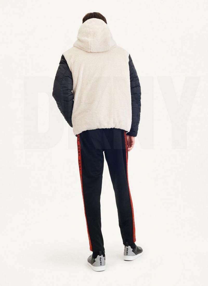 Red DKNY Quilted Reversible Sherpa Men's Jackets | USA-D0761