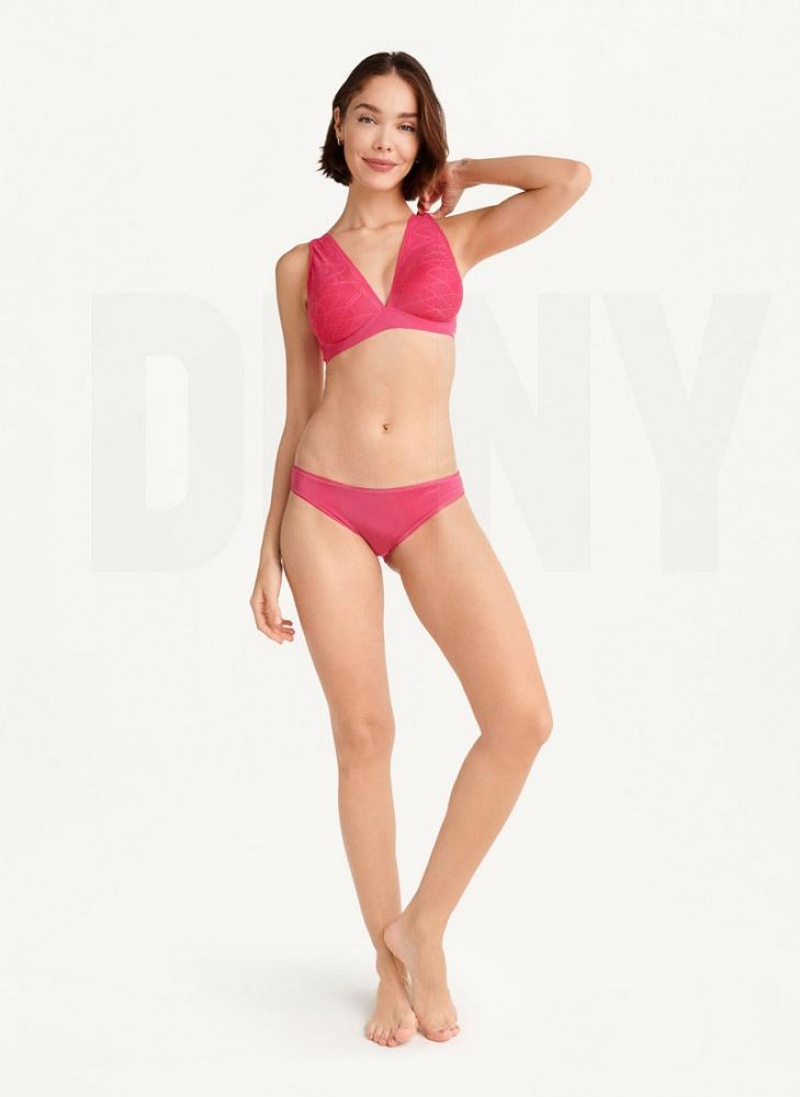 Red DKNY Table Tops Lace Women's Bralette | USA-D0766