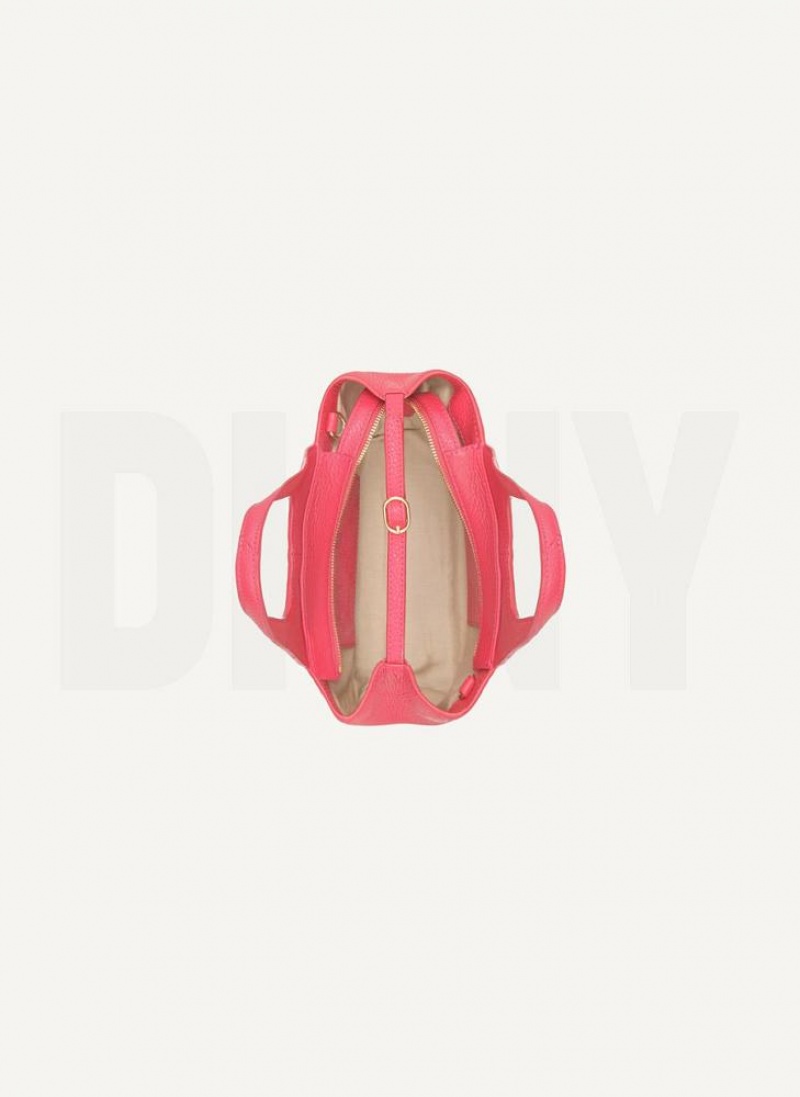 Red DKNY The Mini Effortless Tote Bags Crossbody Bags | USA-D0127