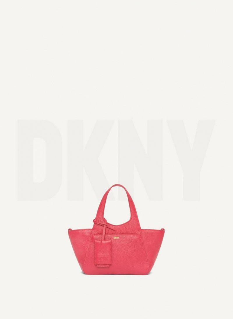 Red DKNY The Mini Effortless Tote Bags Crossbody Bags | USA-D0127