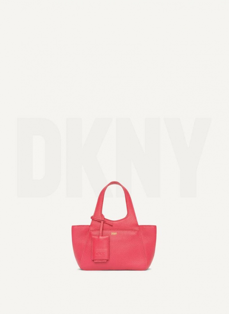 Red DKNY The Mini Effortless Tote Bags Crossbody Bags | USA-D0127