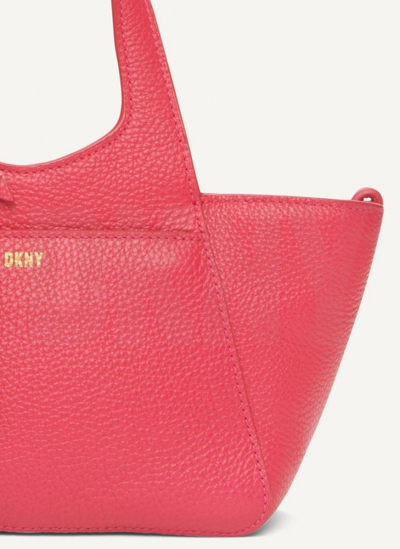 Red DKNY The Mini Effortless Tote Bags Crossbody Bags | USA-D0127