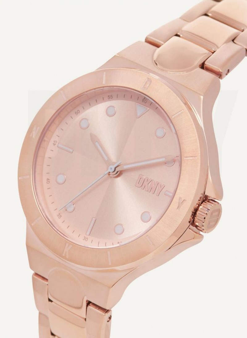 Rose Gold DKNY Chambers Women's Watches | USA-D1280