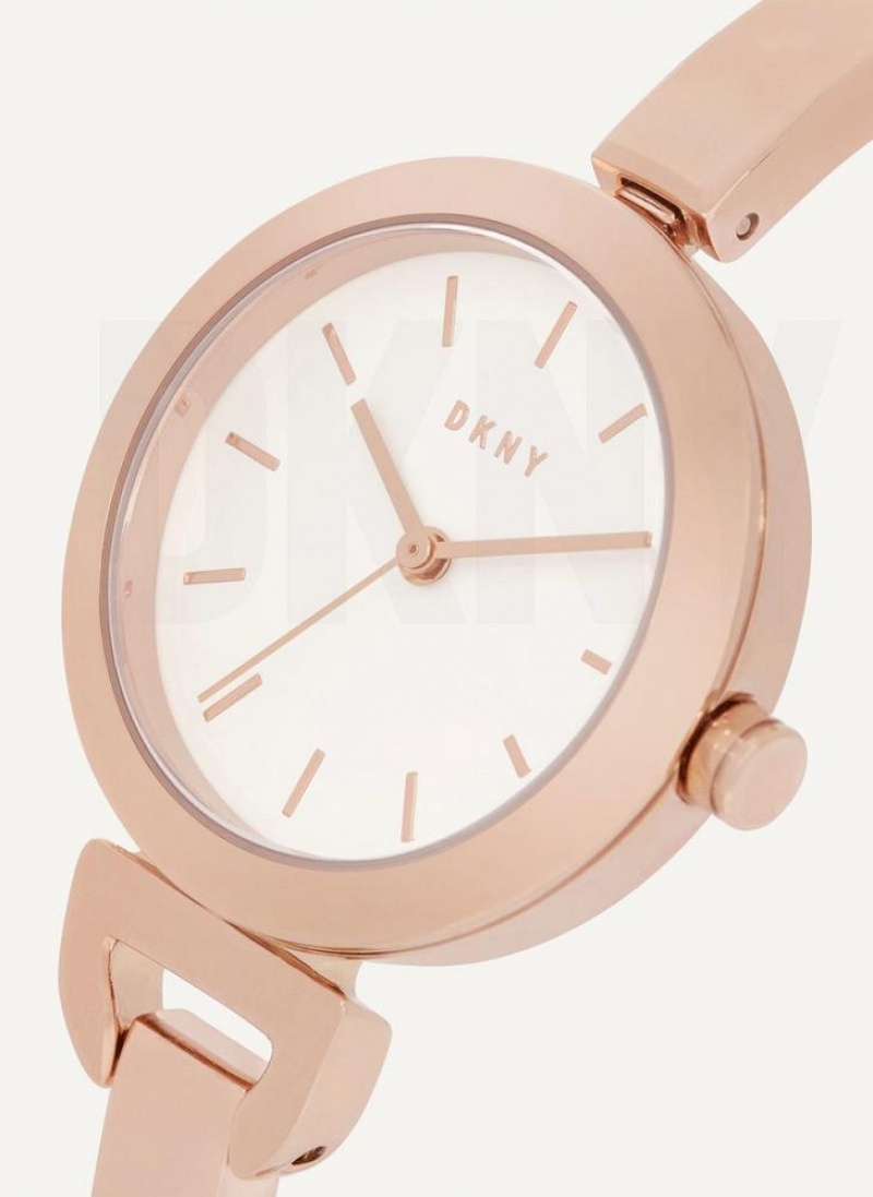 Rose Gold DKNY Uptown D Band Women's Watches | USA-D0754