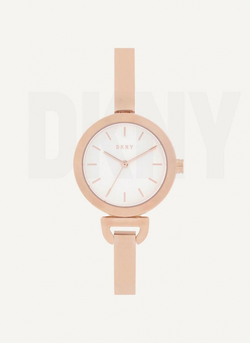 Rose Gold DKNY Uptown D Band Women\'s Watches | USA-D0754