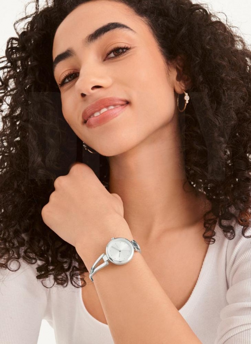 Silver DKNY Crosswalk Women's Watches | USA-D1538