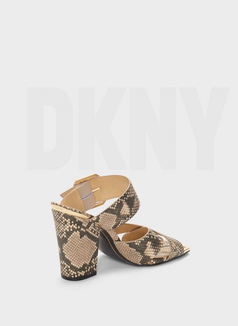 Snake DKNY Lake With Buckle Shoes Sandals | USA-D1640