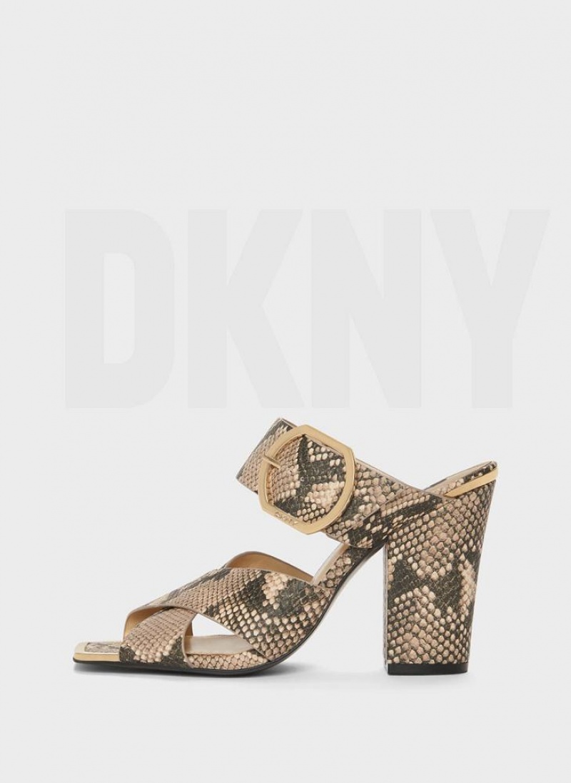 Snake DKNY Lake With Buckle Shoes Sandals | USA-D1640