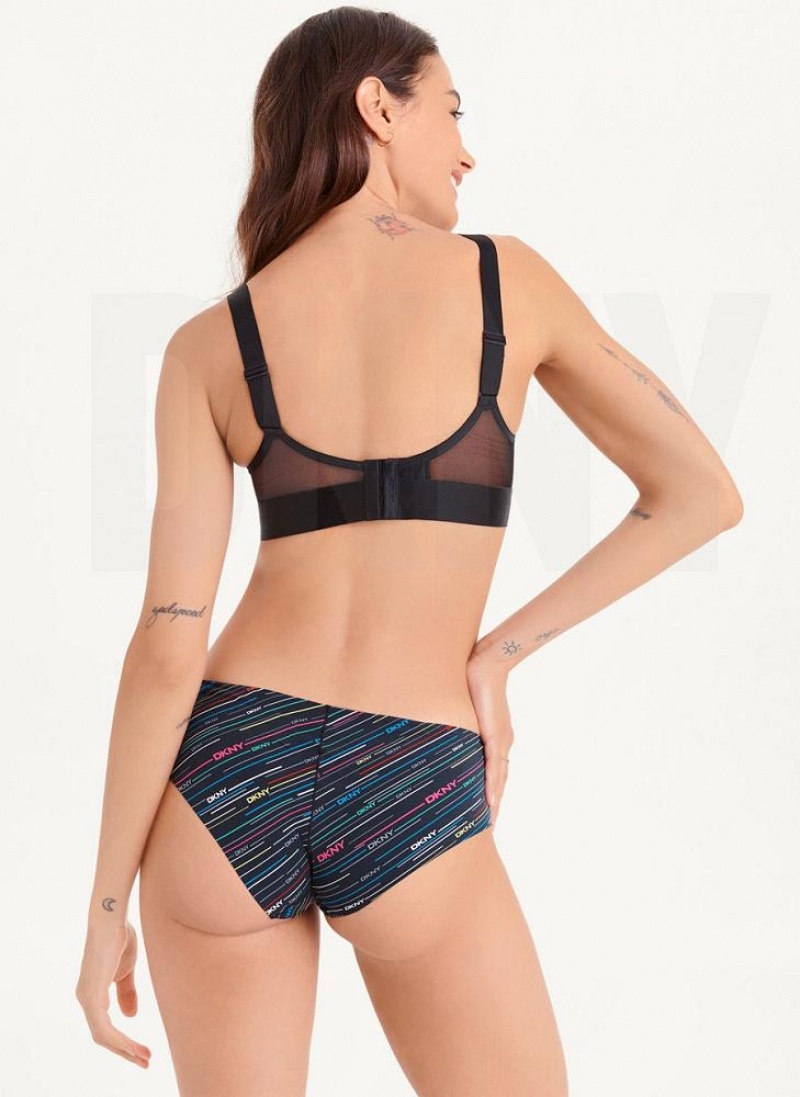 Stripes DKNY Litewear Anywhere Hipster Women's Panties | USA-D1550