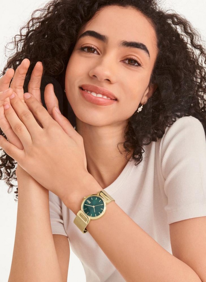 Turquoise DKNY Downtown Mesh Women's Watches | USA-D0564