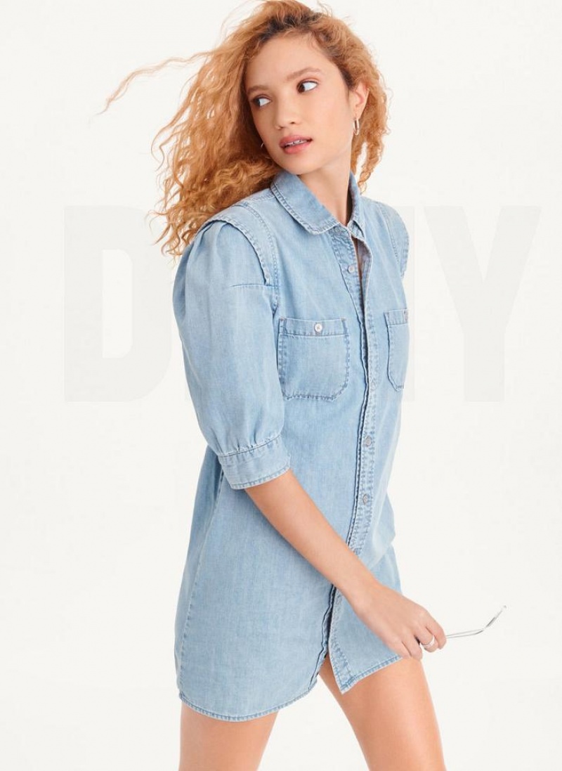 Wash DKNY Denim Women's Dresses | USA-D0836
