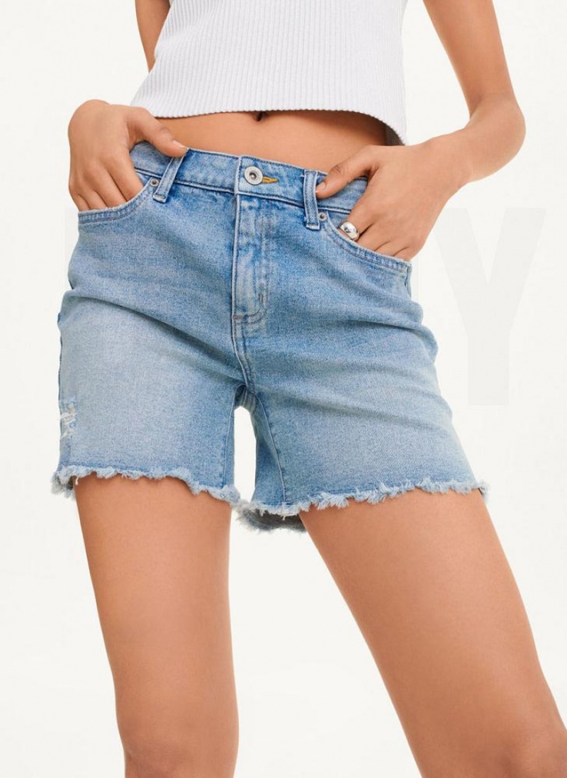 Wash DKNY Distressed Kent Women\'s Shorts | USA-D1153