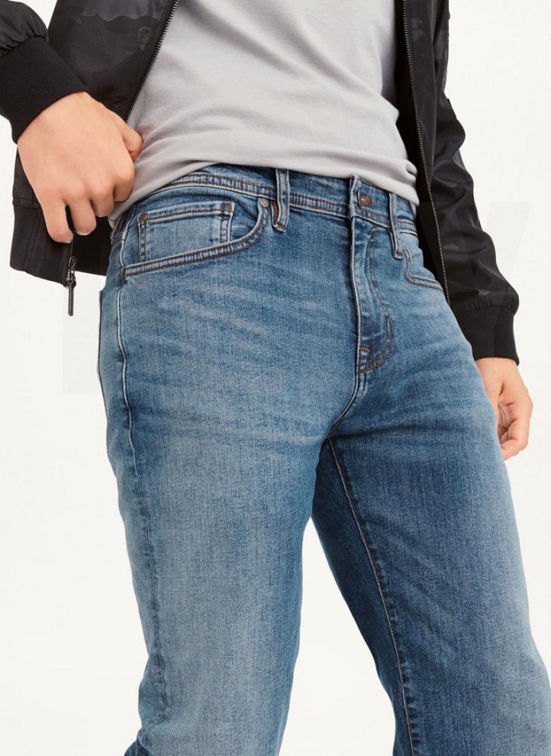 Wash DKNY Slim Straight Mid Wash Denim Men's Jeans | USA-D0953