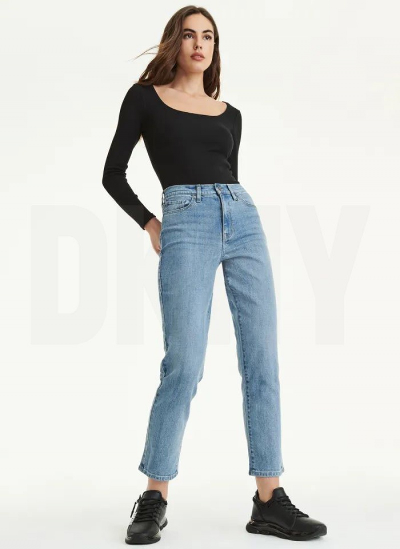 Wash DKNY Slim Straight Women's Jeans | USA-D1887