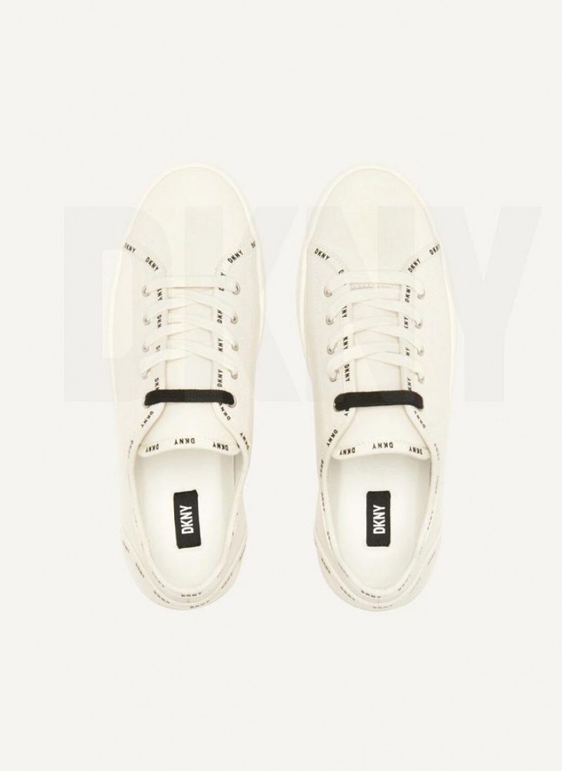 White DKNY Dkny Court Shoes Sneakers | USA-D1317