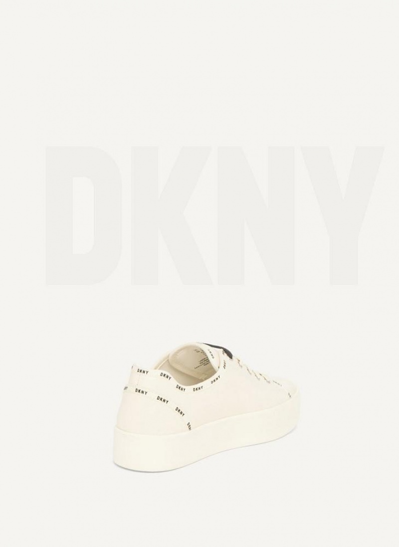 White DKNY Dkny Court Shoes Sneakers | USA-D1317