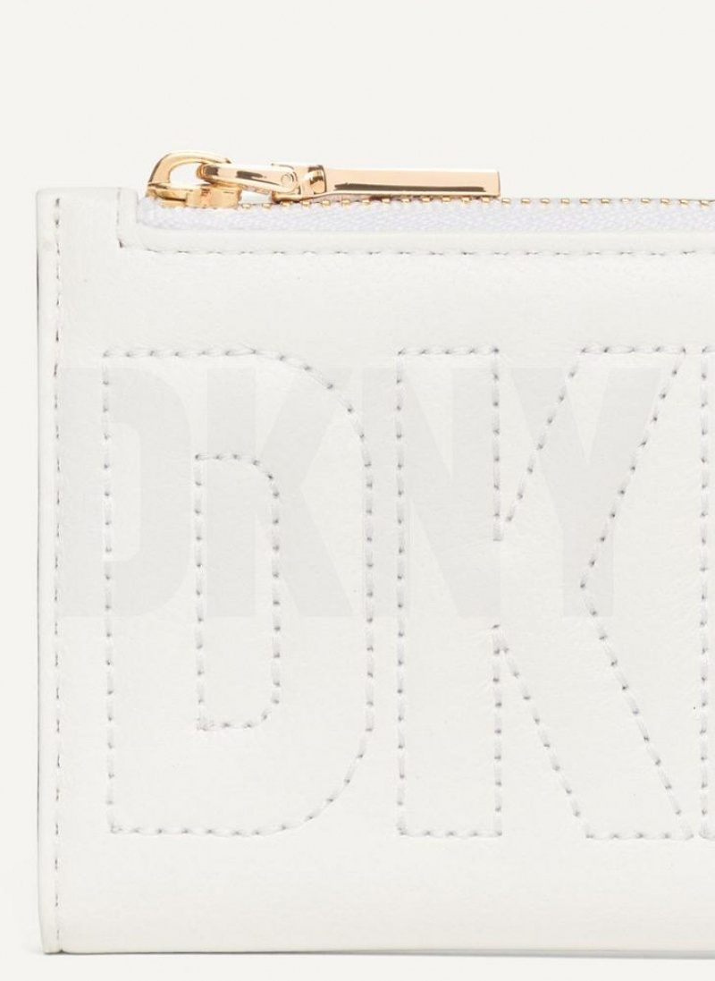 White DKNY Elsa Bifold Card Holder Bags Wallets | USA-D1902