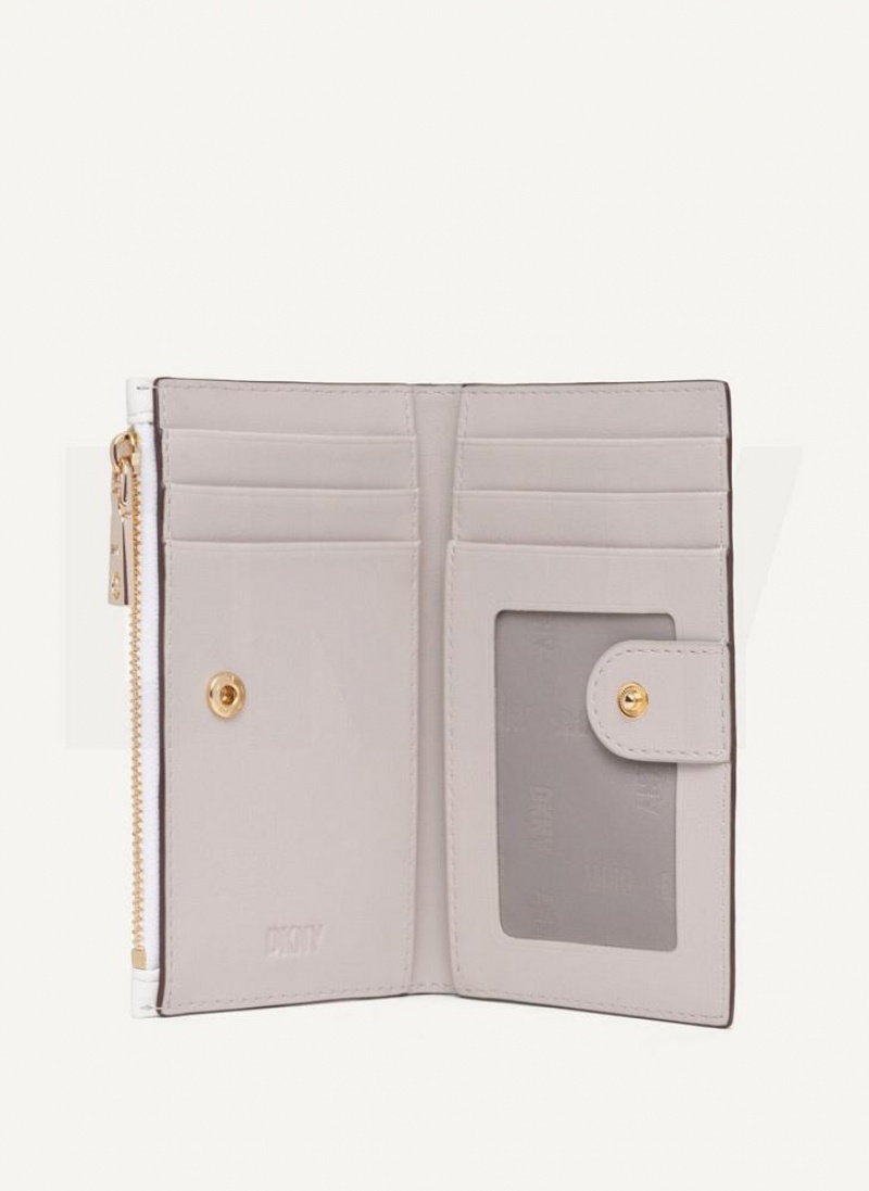 White DKNY Elsa Bifold Card Holder Bags Wallets | USA-D1902