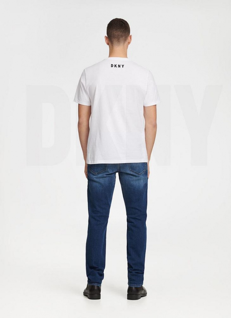 White DKNY Essential Women's T Shirts | USA-D1467