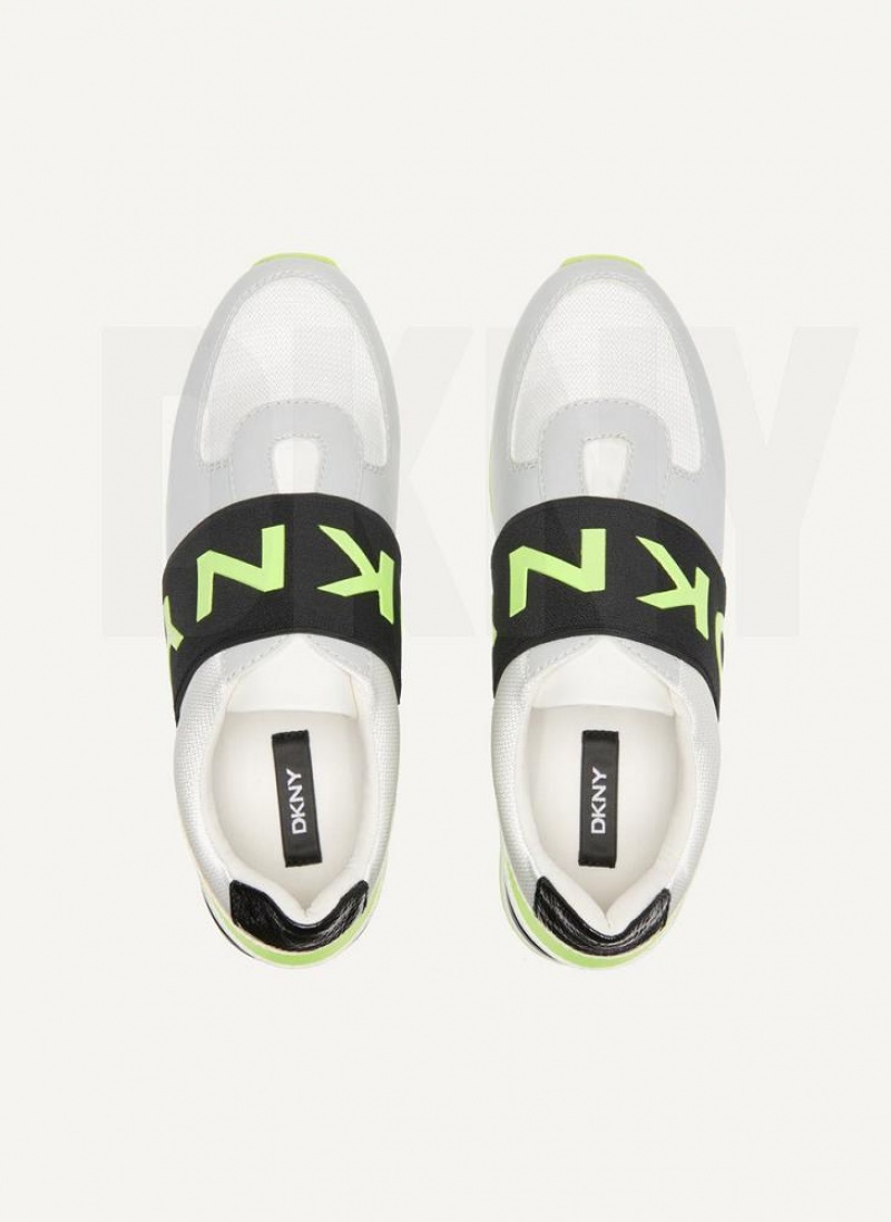 White DKNY Marli Slip On Shoes Sneakers | USA-D0979