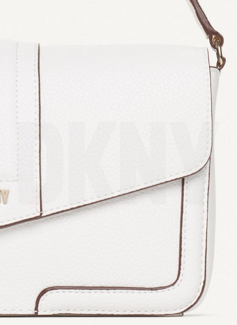 White DKNY Maxxe Flap Bags Shoulder Bags | USA-D1864