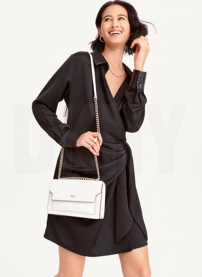 White DKNY Millie Bags Shoulder Bags | USA-D0265